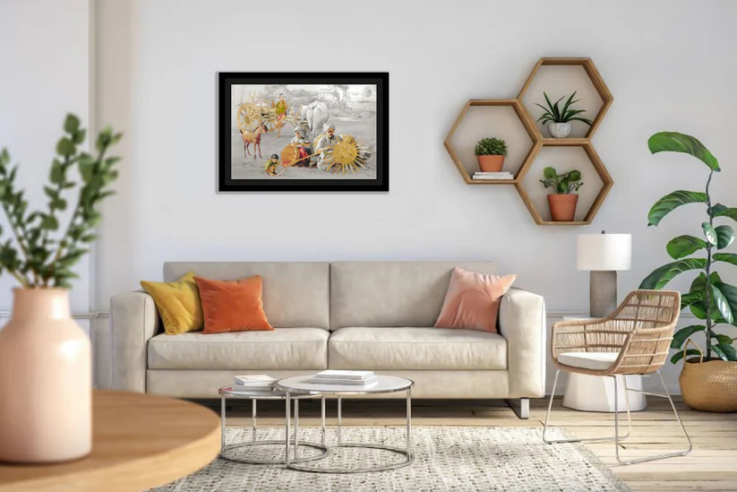 vastu mandir wall art, Village Scenery for Vastu, vastu wall scenery art decoration, vastu home decoration