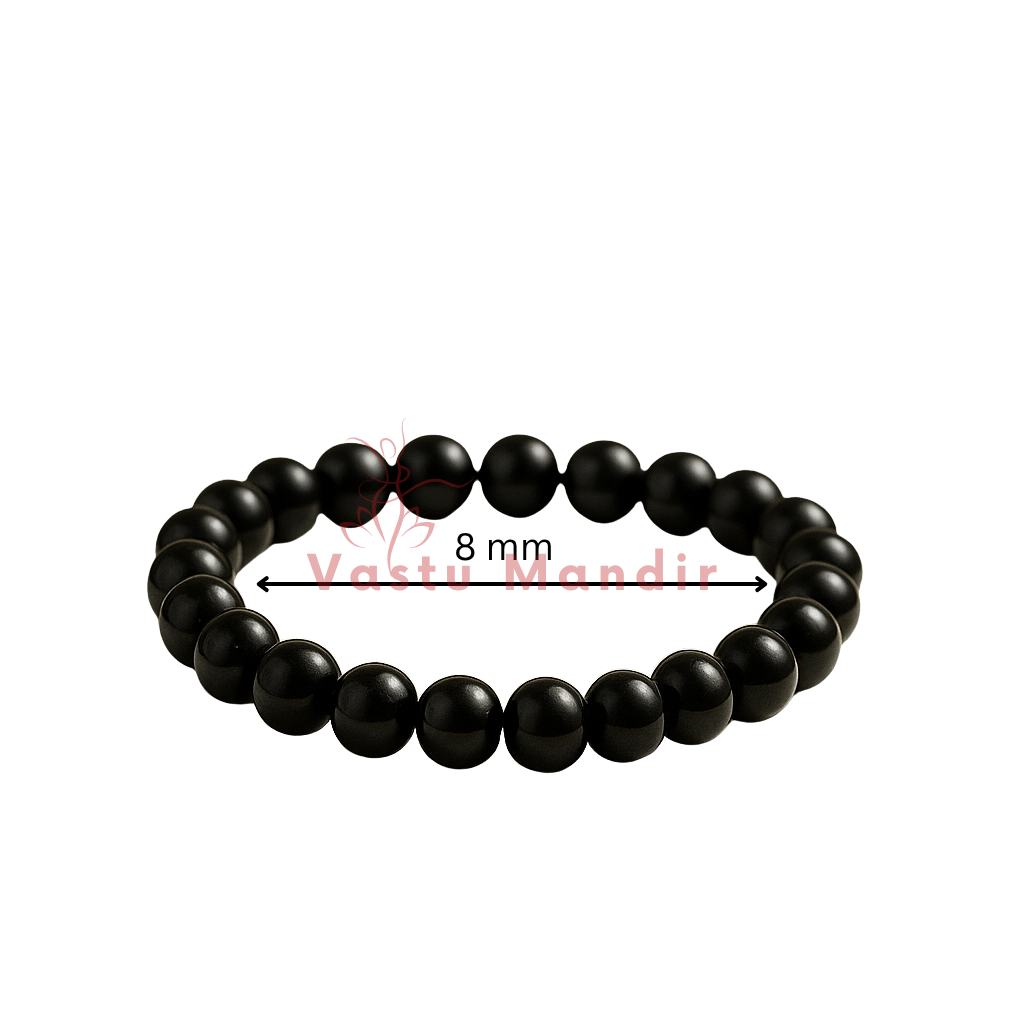 Natural hematite crystal bracelet centred in a clean product photograph