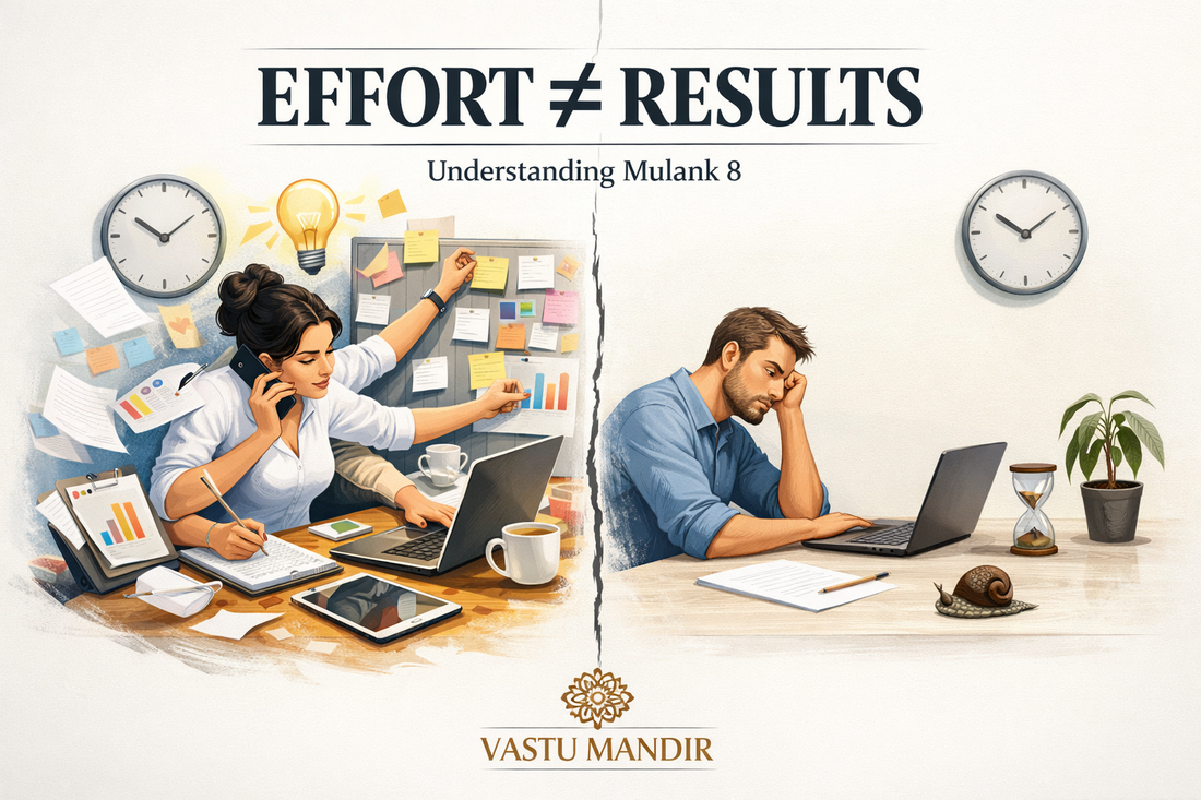  Scene: Split composition.  Left side: person working intensely, multiple actions, movement.  Right side: minimal output or slow progress.  Between them: a subtle gap or disconnect line.  Clean minimal background.