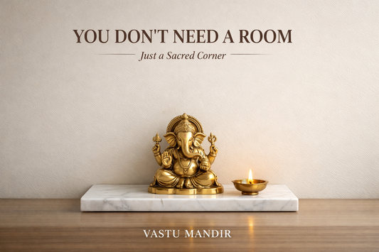 Purpose: Show how a small modern space can become a powerful sacred corner without clutter.