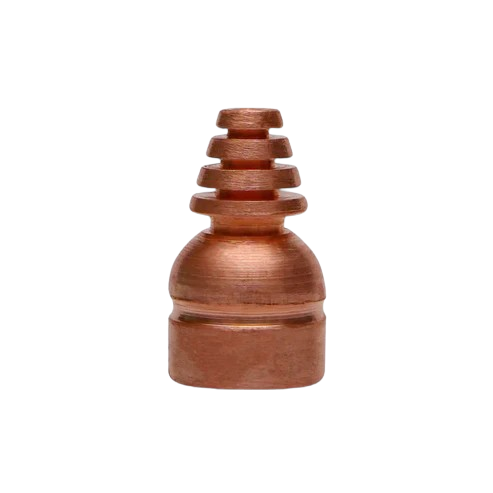 Copper cone stud on a clean white background