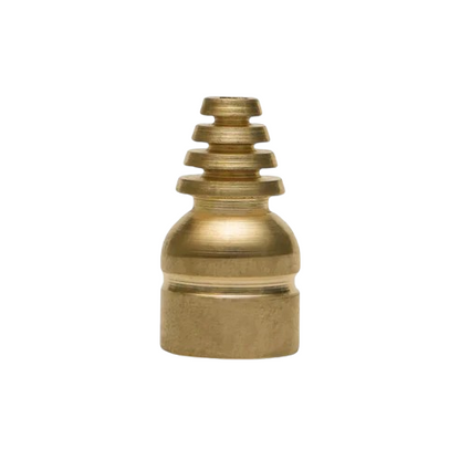 Brass cone stud on a clean white background