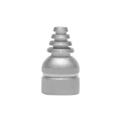 Aluminium cone stud on a clean white background