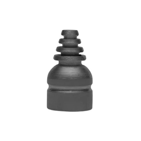 Iron cone stud on a clean white background