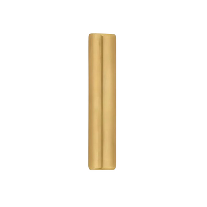 Single short brass round stud shown upright on a white background