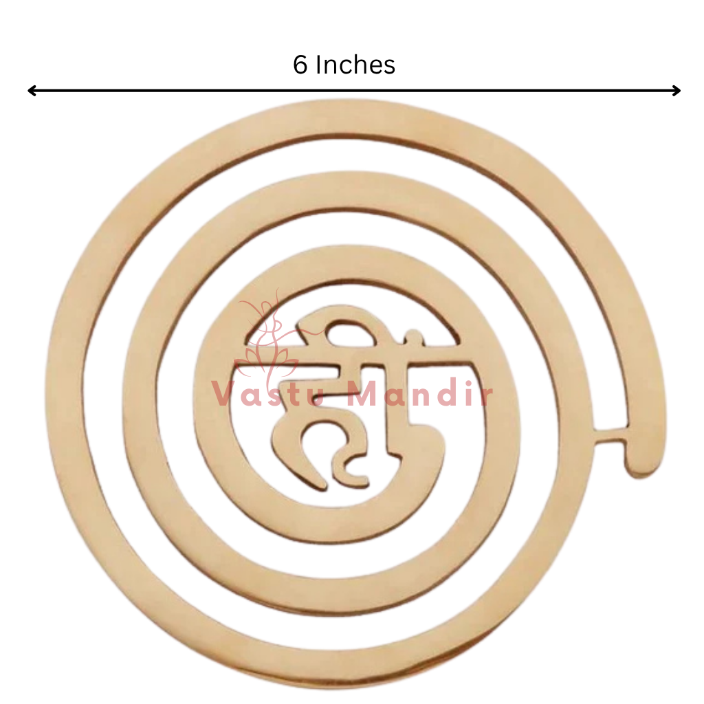 Brass Hii spiral helix dimension graphic showing the 6-inch option
