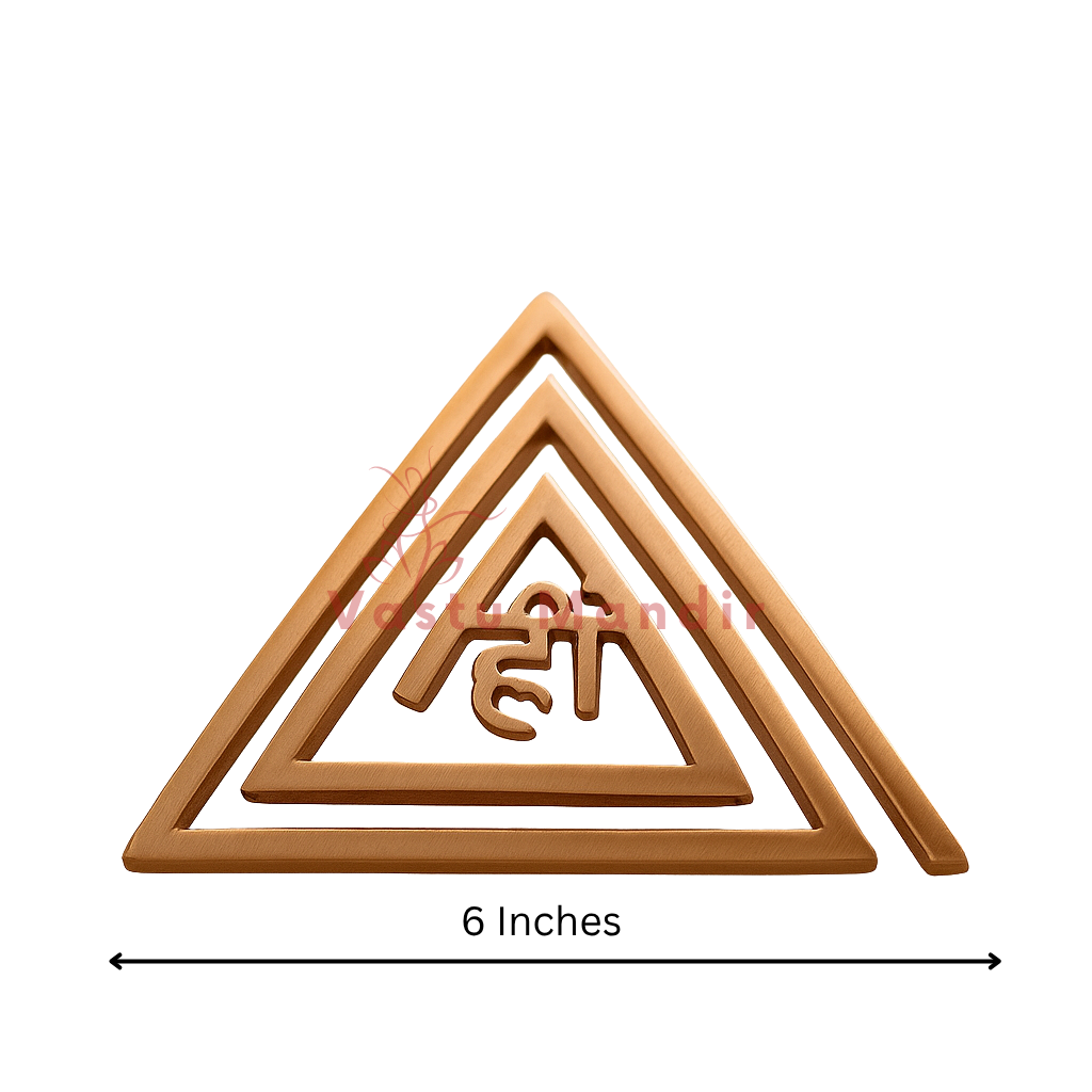Copper Hii triangle helix dimension graphic showing the 6-inch option