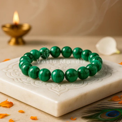 Natural green jade crystal bracelet in another clear product photograph