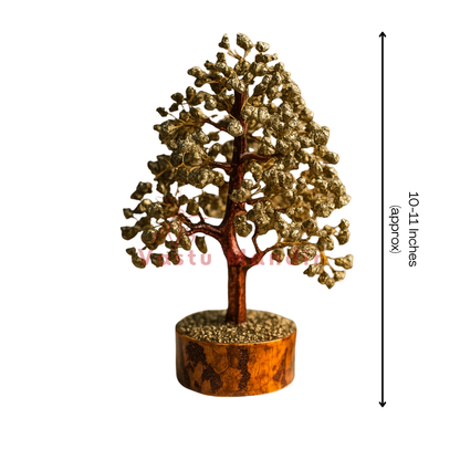 Pyrite money tree shown in a clear white-background tree view