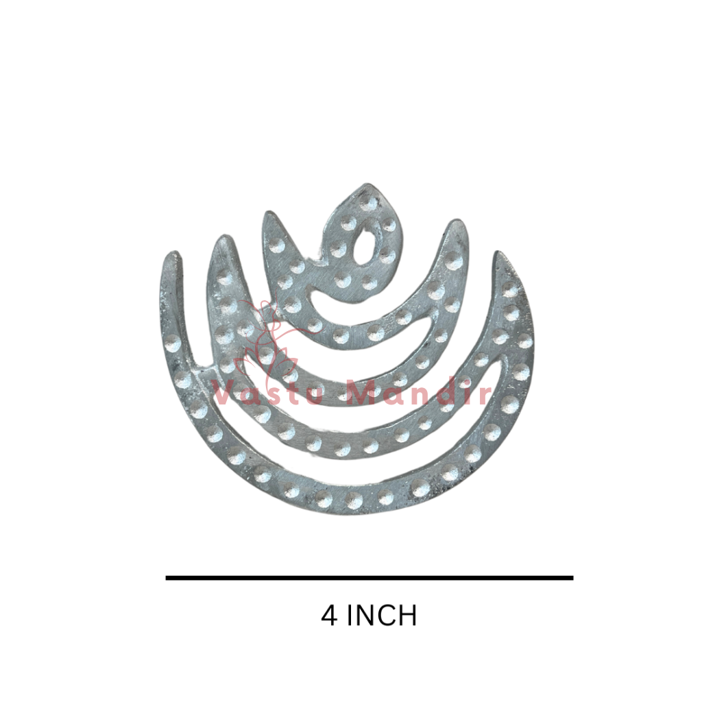 Zinc moon helix size graphic showing the 4-inch option
