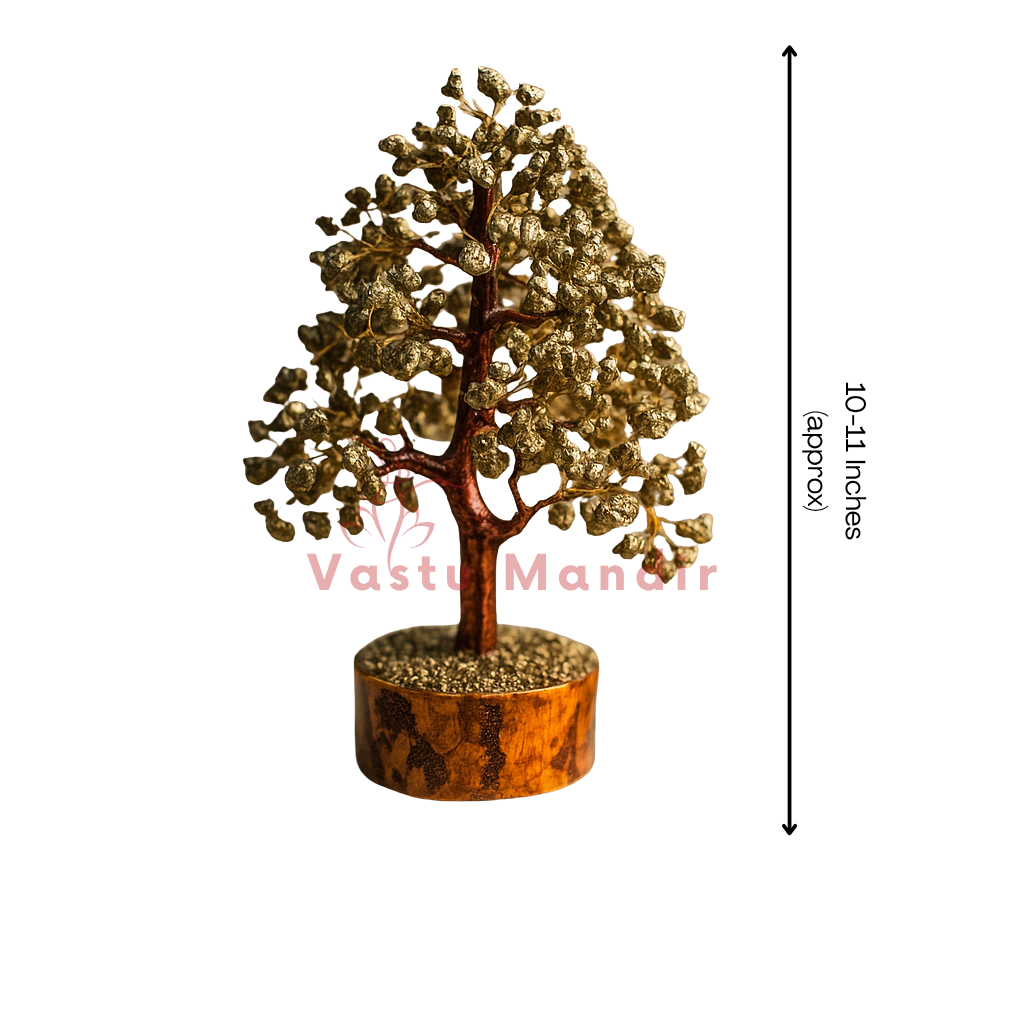 Tiger eye crystal tree shown in a clear white-background tree view