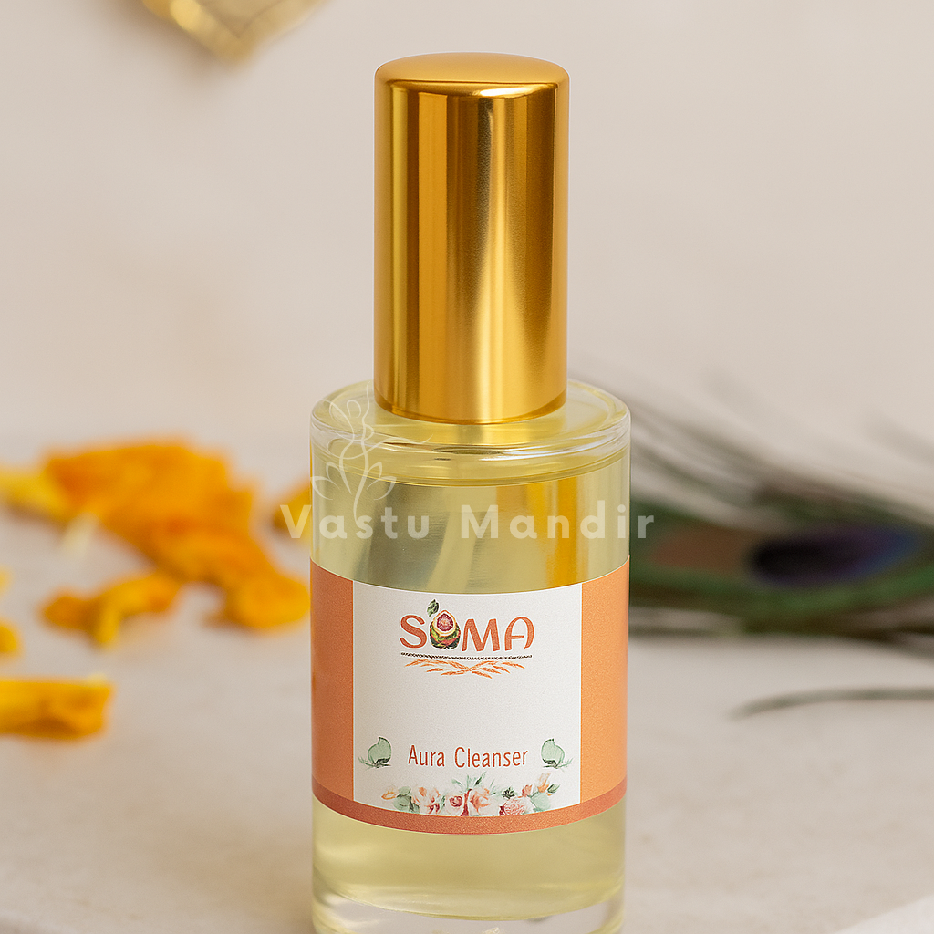 Soma aura cleanser spray shown in a close styled product view