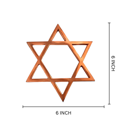 Copper star helix dimension graphic showing the 6-inch option