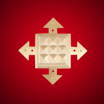 Brass pyramid arrow product image showing its full shape