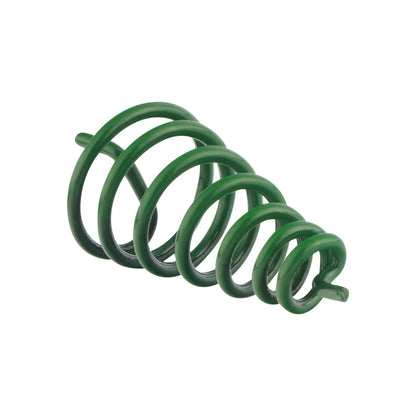 Green clockwise Vastu spring on a clean white background