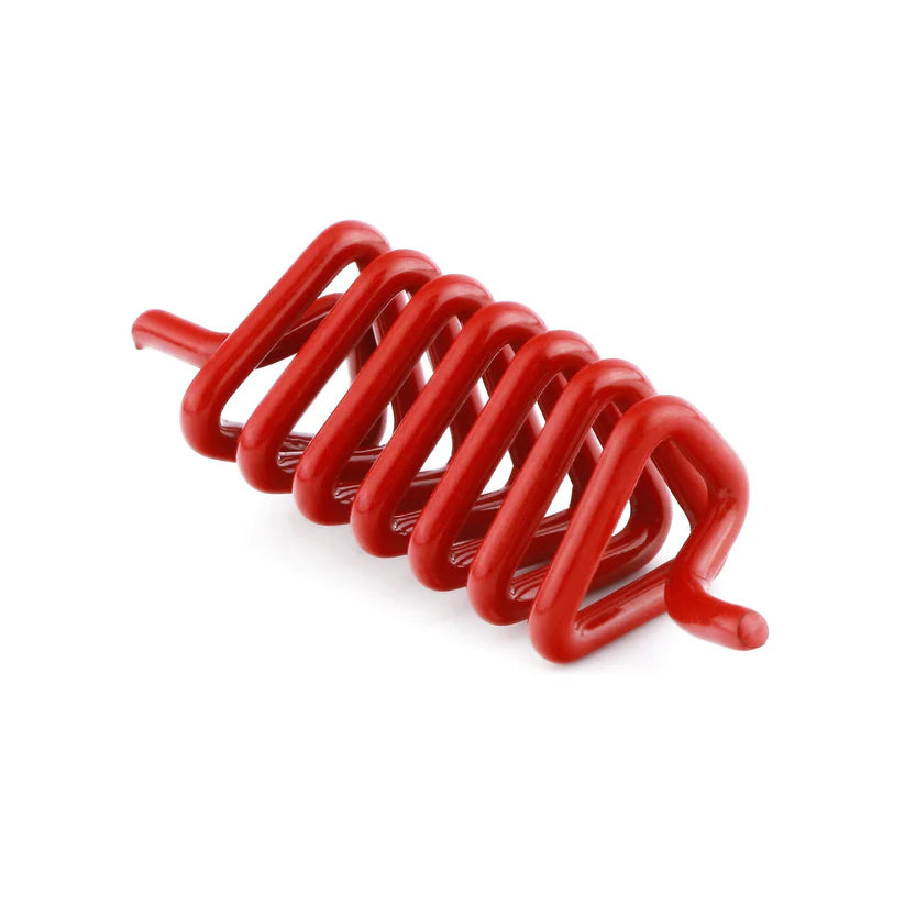 Red Vastu spring shown from the opposite orientation on white
