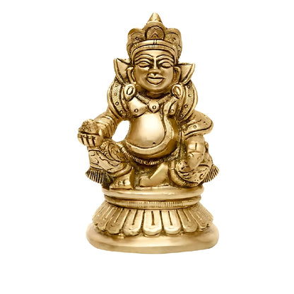 Brass Kuber Ji idol front view isolated on white background
