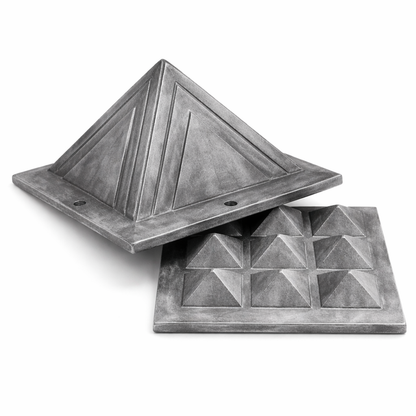Two lead pyramid layers shown separated on a clean white background