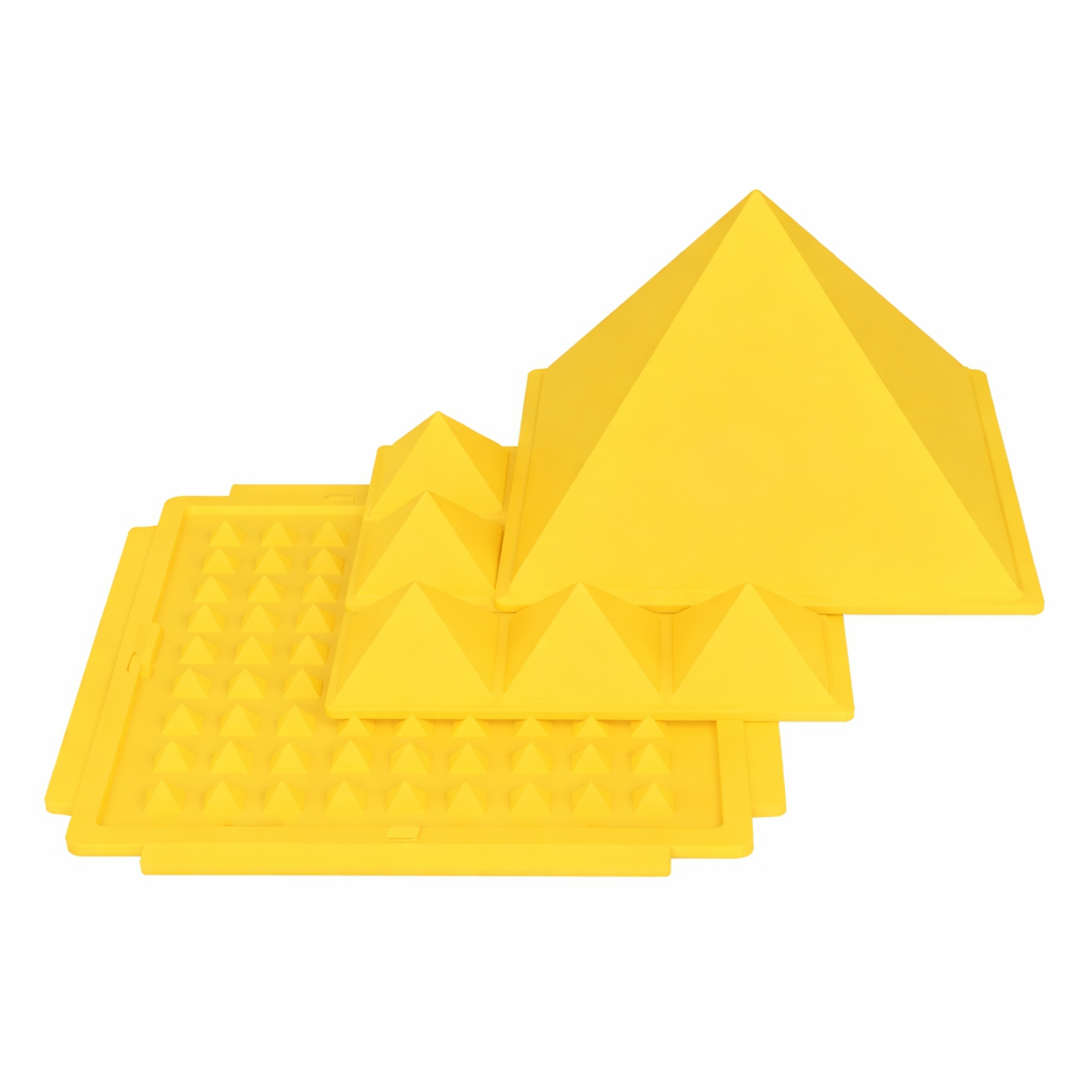 3-Layer Plastic Vastu Pyramid, three-layer – front-left angled view showing two pyramid faces