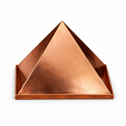 Hollow Copper Pyramid – close-up showing the surface finish and edges