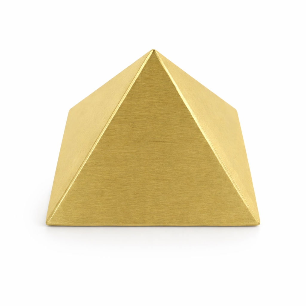 Hollow Brass Pyramid – alternate product view with the full pyramid visible