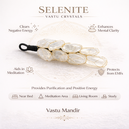 Selenite energy chunk in a close-up view against a clean white background