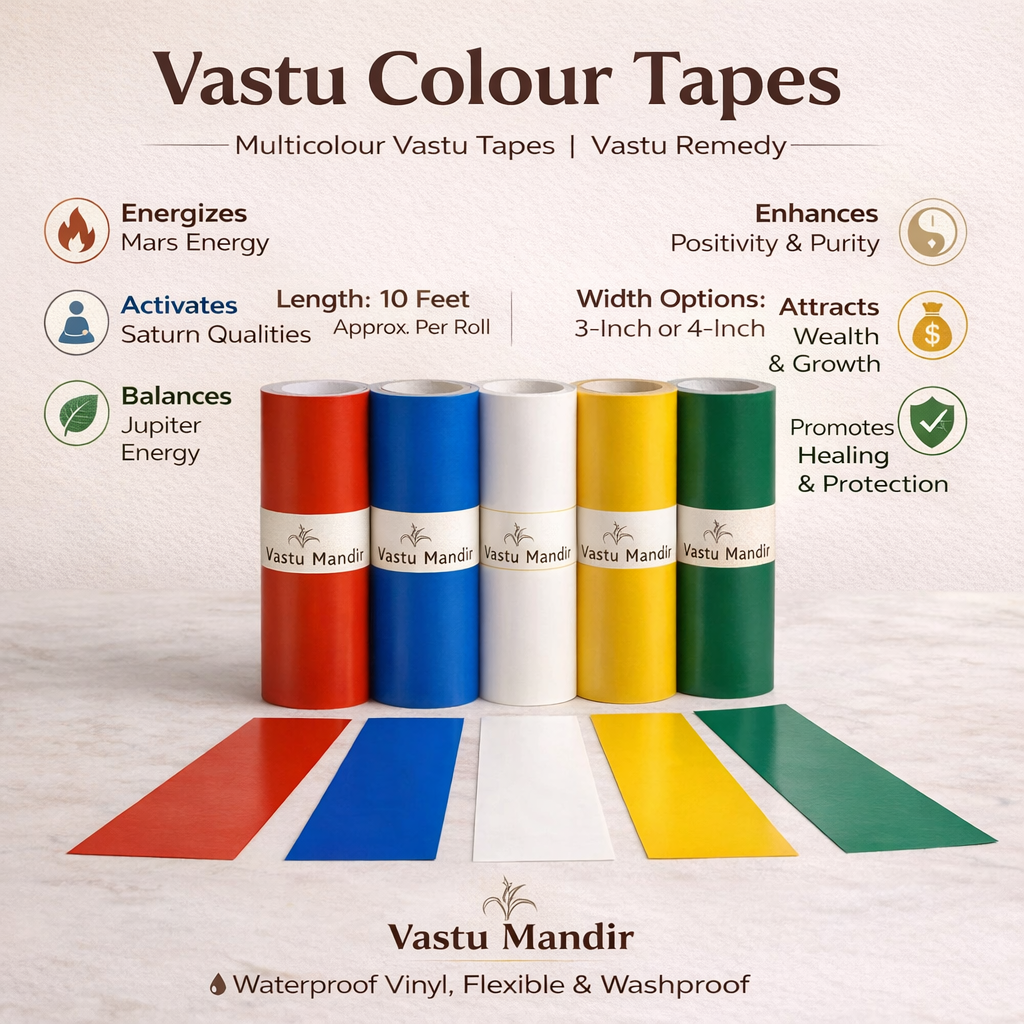 Multicolor Vastu color tape set shown in a close styled product view