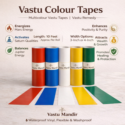 Multicolor Vastu color tape set shown in a close styled product view
