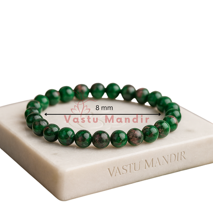 Natural unakite crystal bracelet in another clear product photograph