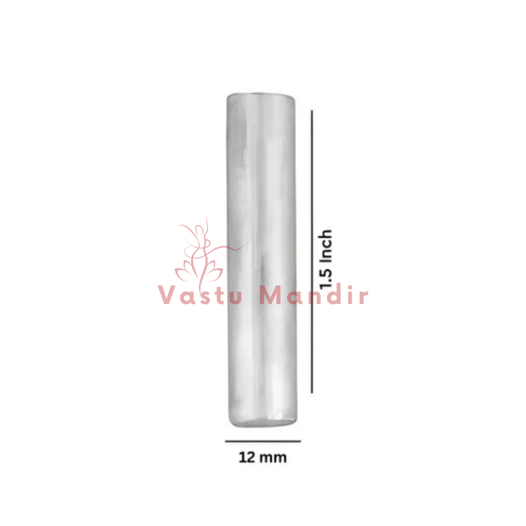 Vastu round stud dimension graphic showing 1.5-inch height and 12 mm diameter