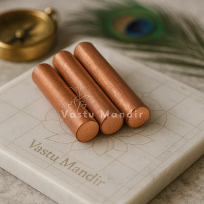 Copper round stud displayed in a softly lit product setting