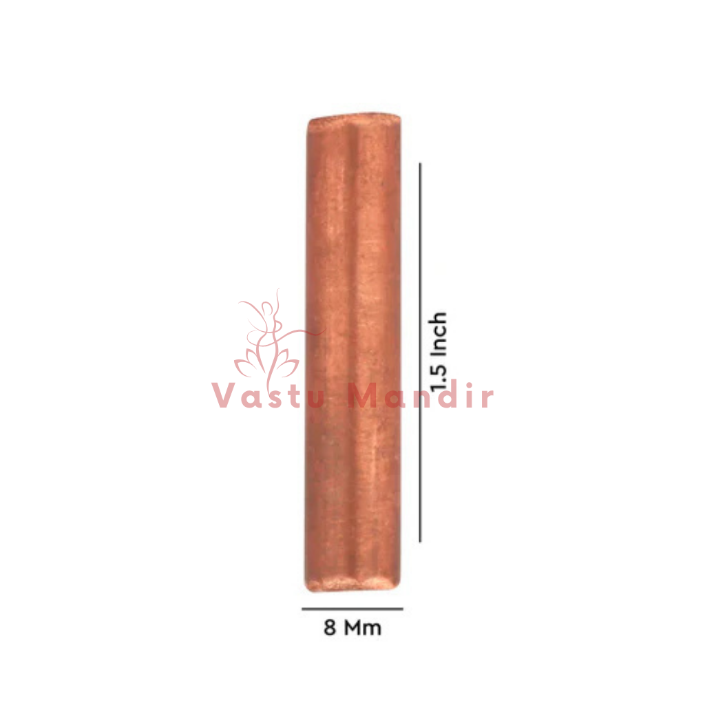 Copper round stud on a clean white background