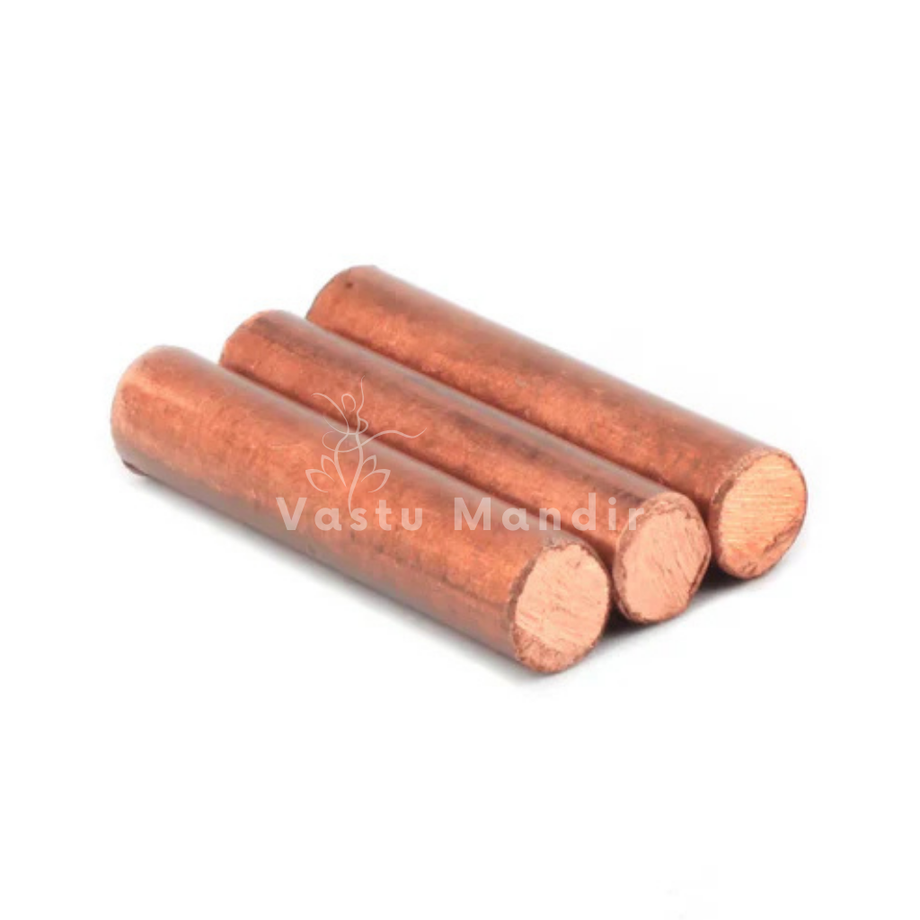 Copper round stud showing its form against a plain white background