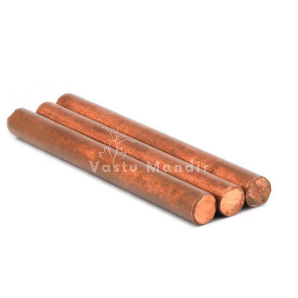 Copper round stud in a close product view on white