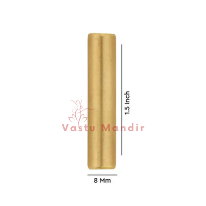 Brass round stud dimension graphic showing 1.5-inch height and 8 mm diameter