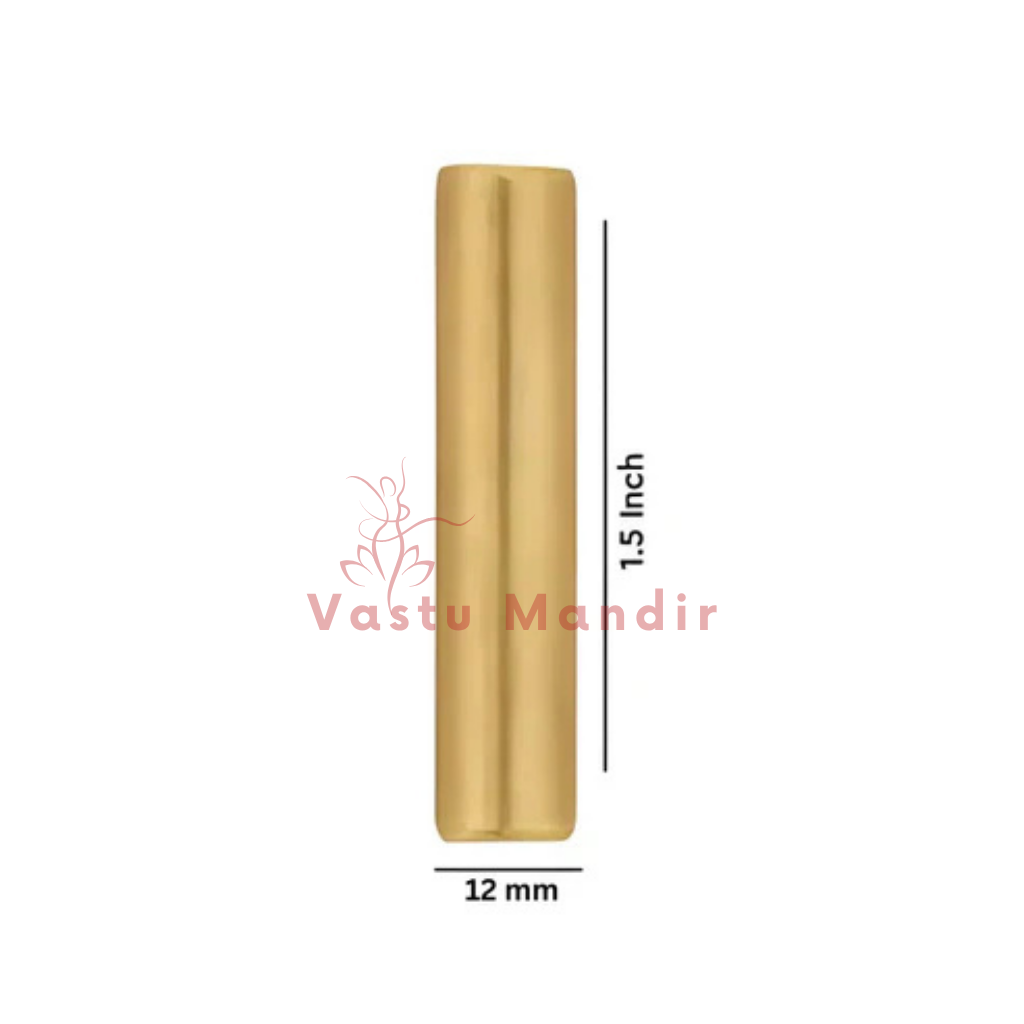 Brass round stud dimension graphic showing 1.5-inch height and 12 mm diameter