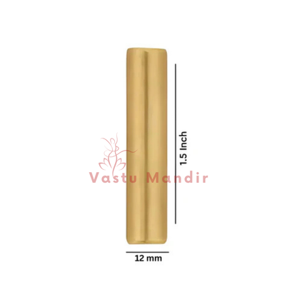 Brass round stud dimension graphic showing 1.5-inch height and 12 mm diameter