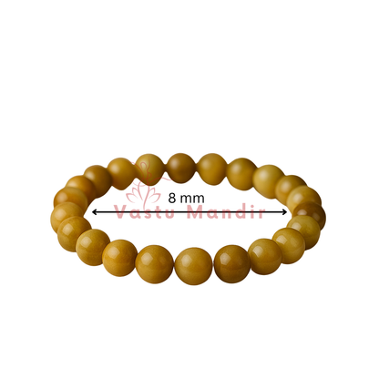 Natural cat's eye crystal bracelet centred in a clean product photograph