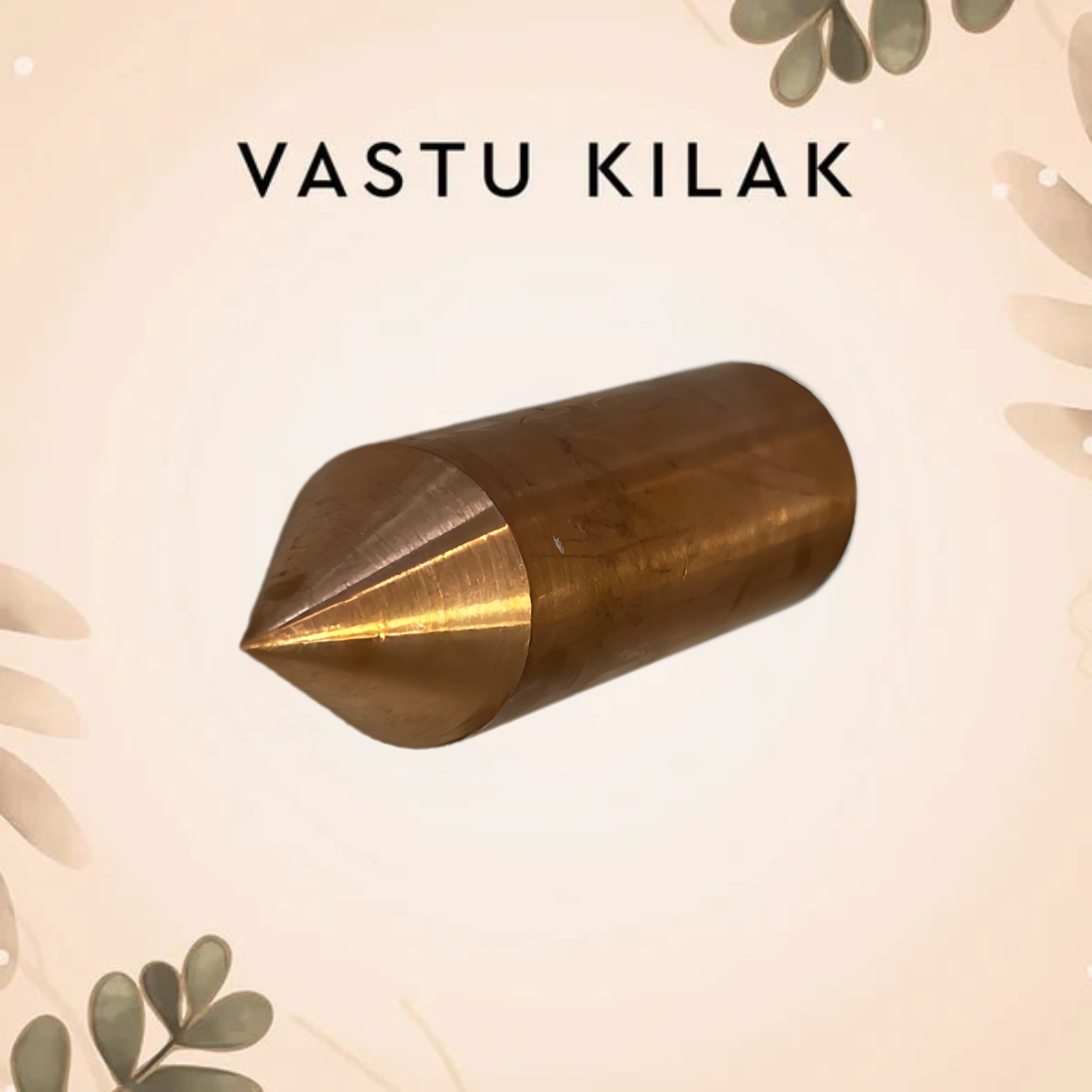 Short copper Kilak rod on a pale botanical background