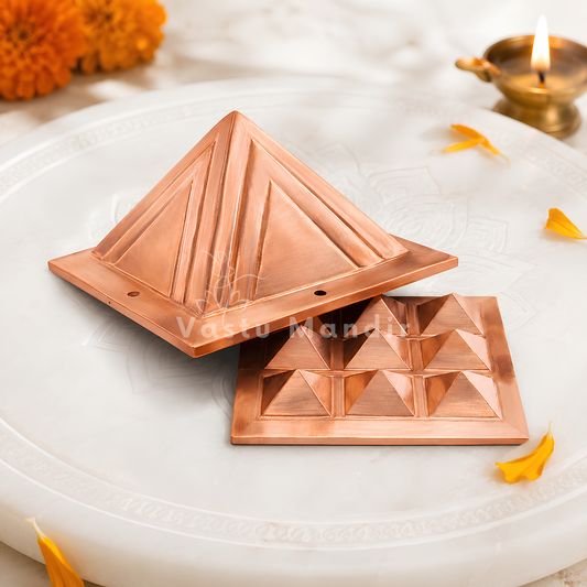 2-Layer Copper Vastu Pyramid – Vastu Remedy for Wealth & Balance | 7.6 cm | 330 g