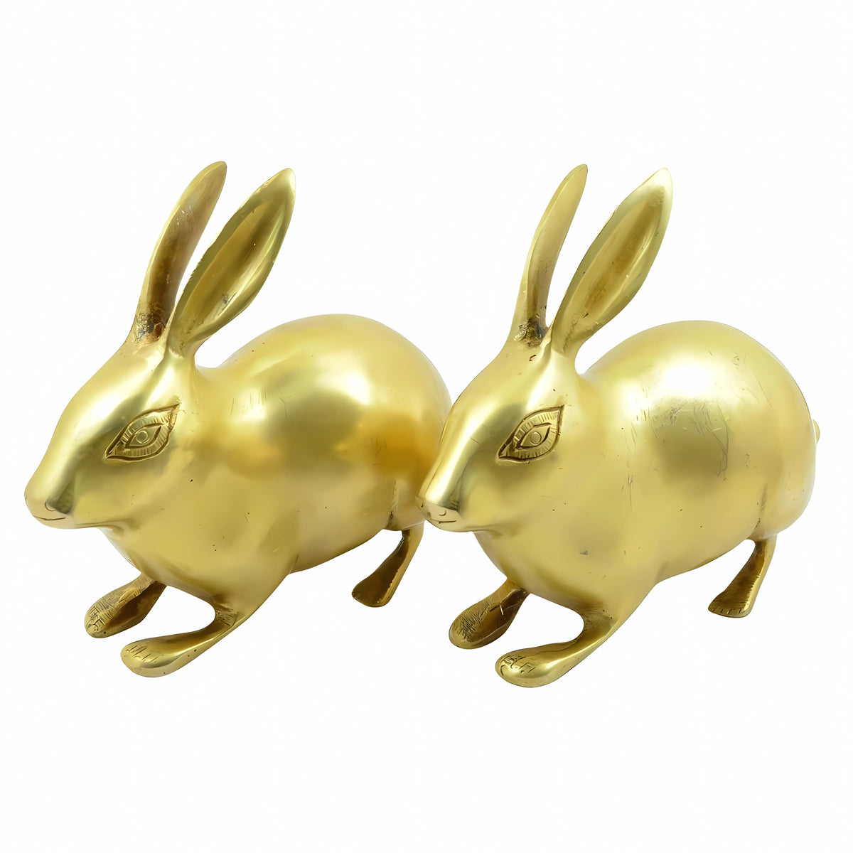 Pair of Golden Rabbit, 100% Pure Brass Statue Idol 