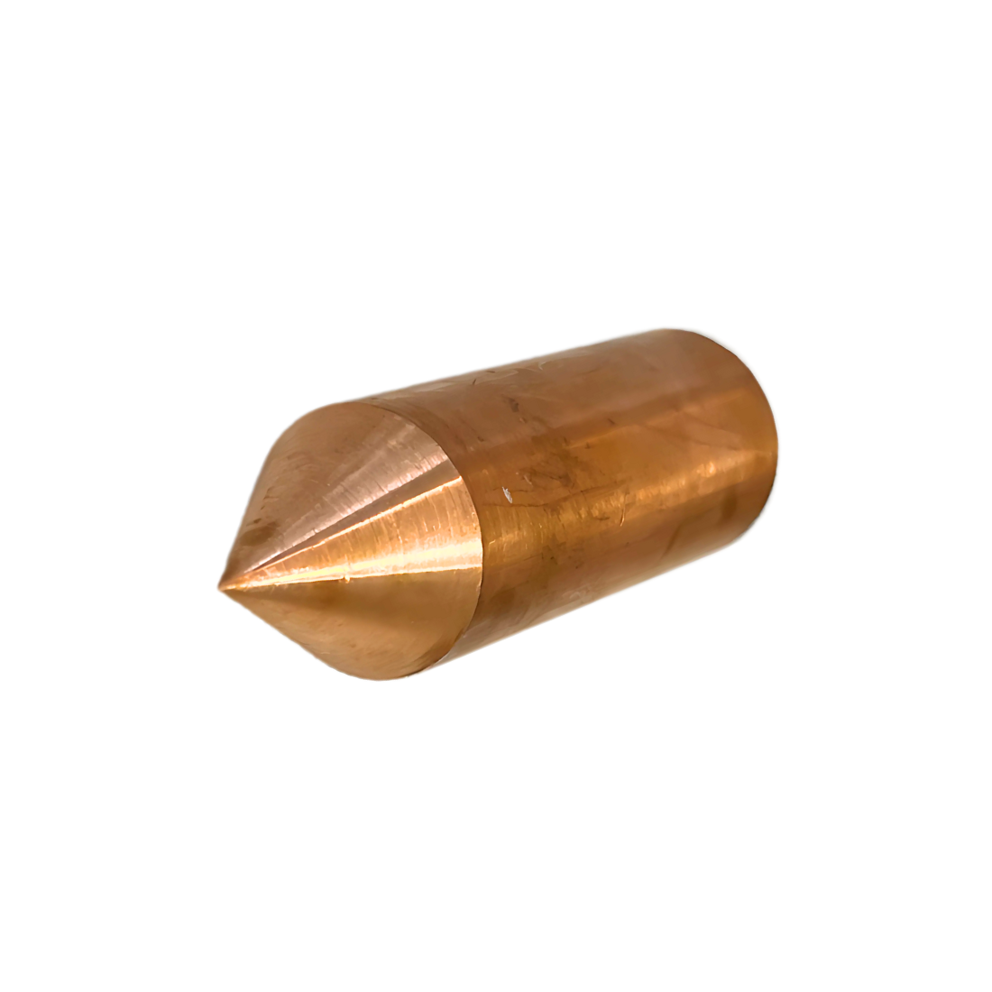 Short copper Kilak rod shown diagonally on a white background
