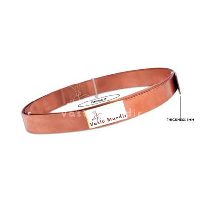 Pure copper Vastu strip in an oval coil with 1 mm thickness marker