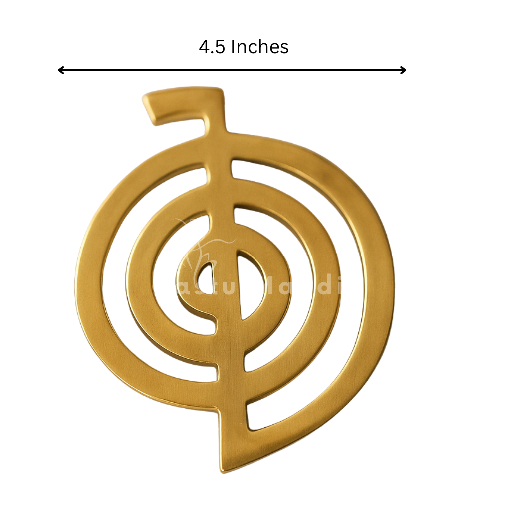Brass cho ku rei symbol on a clean white background