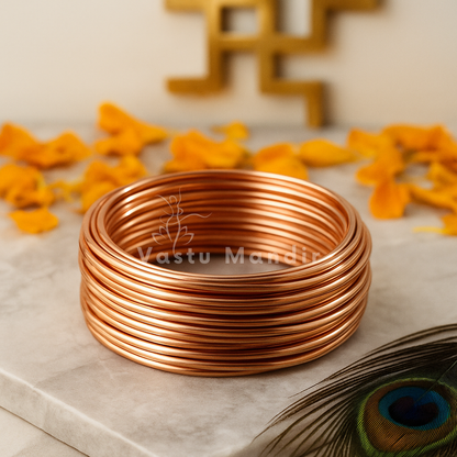 Pure copper wire shown in a close styled product view