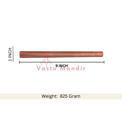Copper Vastu energy rod centred in a white-background product photograph