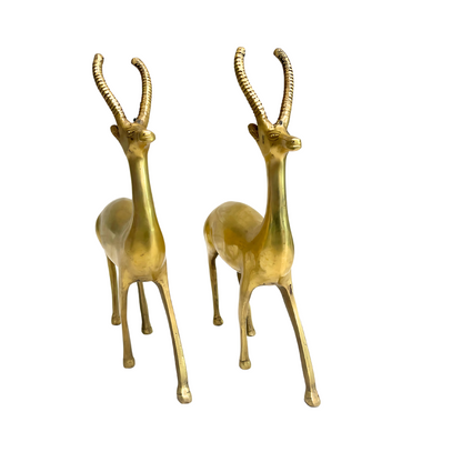 brass deer| pair of brass deer for home| brass deer for office| big brass deer| home decor brass item| premium vastu brass deer showpiece| handicraft brass product| vastu mandir products| vastu shastra
