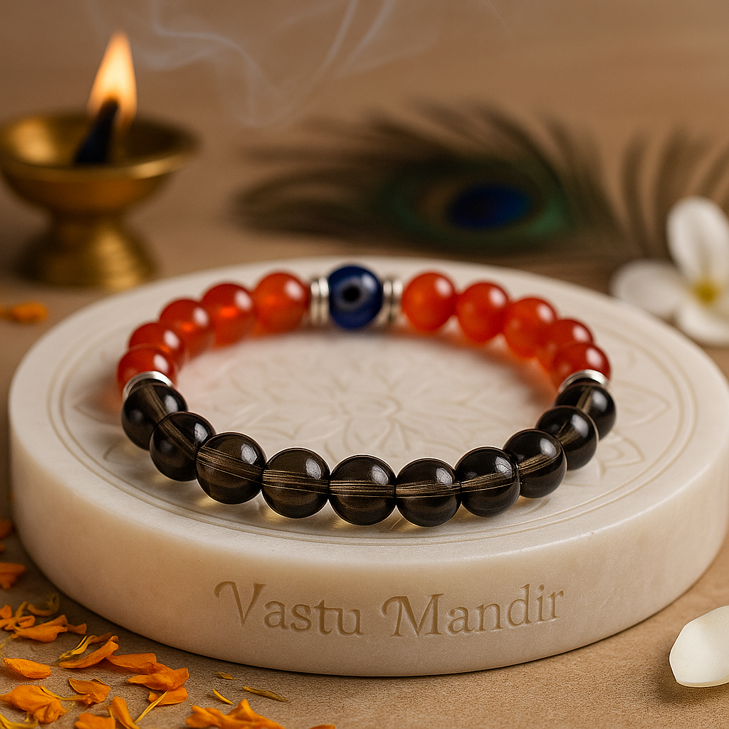 Capricorn zodiac crystal bracelet shown in a separate hand-held product photograph