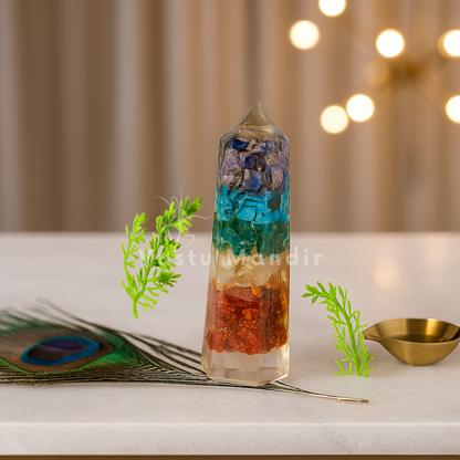 Seven chakra Vastu pencil presented in a clear lifestyle setting