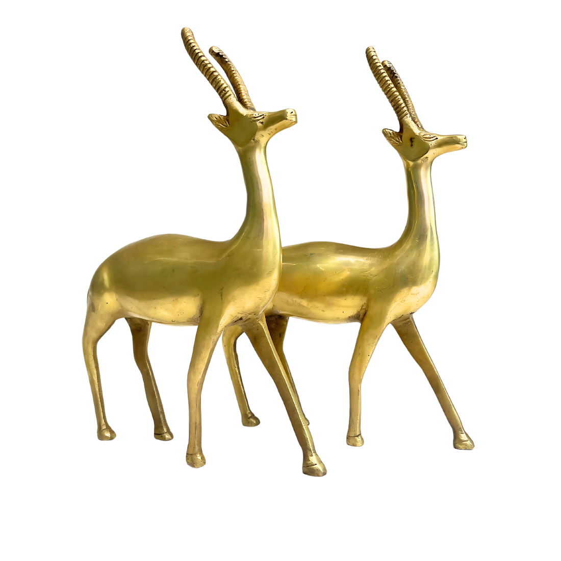 brass deer| pair of brass deer for home| brass deer for office| big brass deer| home decor brass item| premium vastu brass deer showpiece| handicraft brass product| vastu mandir products| vastu shastra
